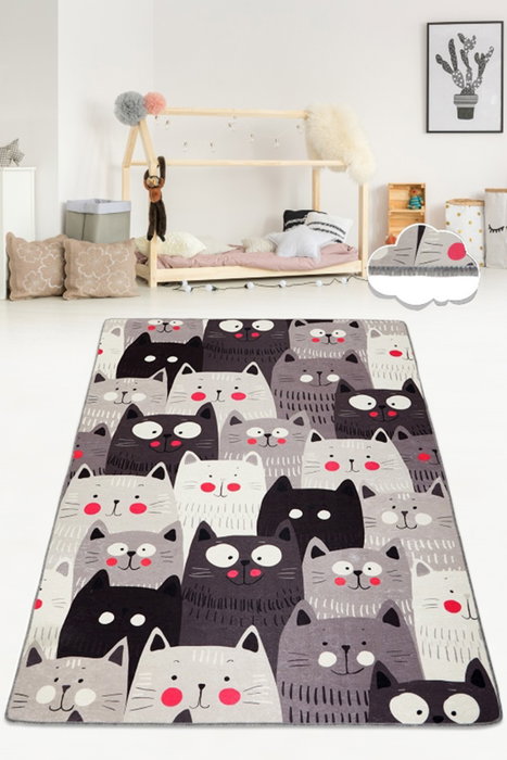 Conceptum Alfombra de Vestíbulo Cats Gray Djt 80 x 100 cm Conceptum Alfombra de Vestíbulo Cats Gray Djt 80 x 100 cm